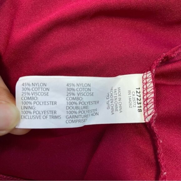 Dex Maroon Lace Mini Dress US M - Picture 8 of 8